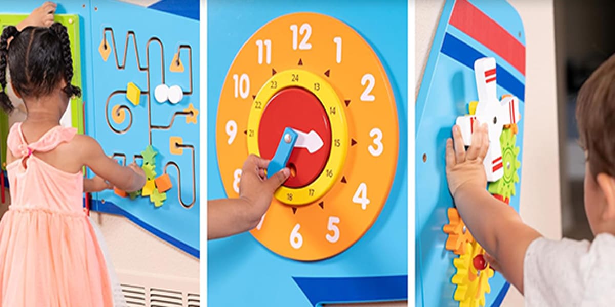 Airplane Activity Wall Panels - Montessori Sensory Wall Toy - Busy Board