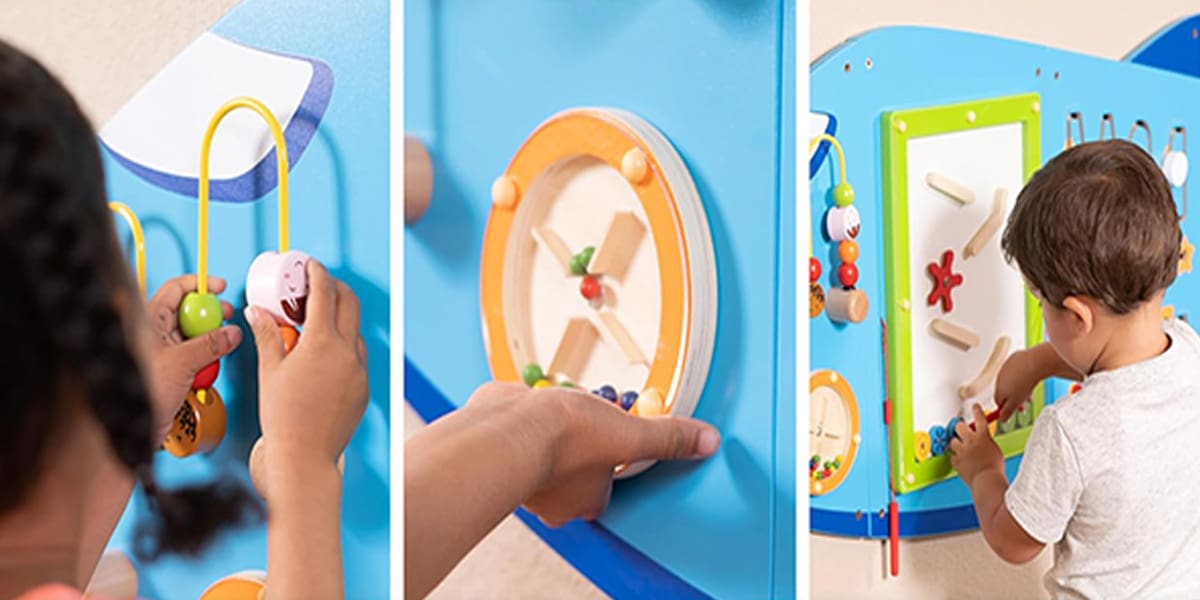 Airplane Activity Wall Panels - Montessori Sensory Wall Toy