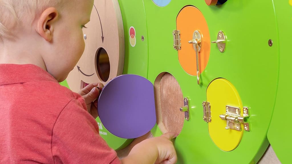 SPARK & WOW Caterpillar Activity Wall Panels - Montessori Sensory Busy Board Wall