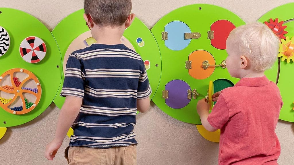 SPARK & WOW Caterpillar Activity Wall Panels - Montessori Sensory Busy Board