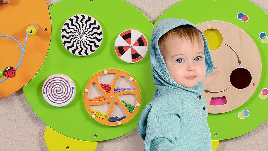 SPARK & WOW Caterpillar Activity Wall Panels - Montessori Sensory Wall